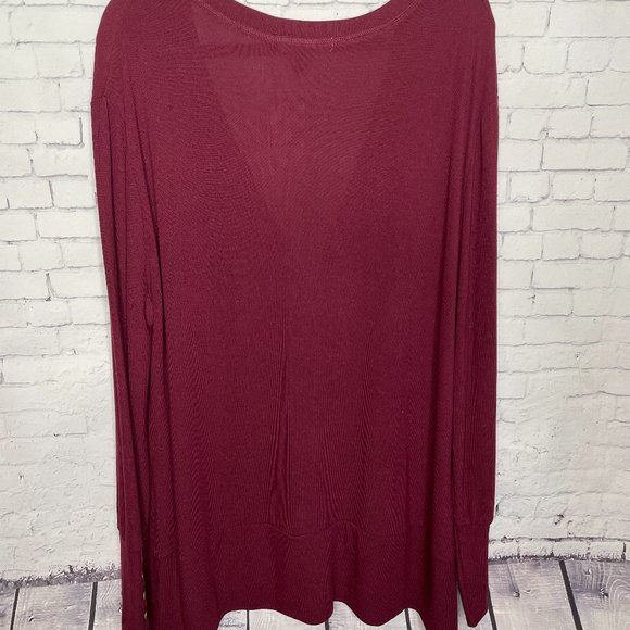 NWT BOUTIQUE BERRY BURGUNDY Snap Cardigan Plus ONLY PURPLE 3XL Plus Size - Picture 4 of 12
